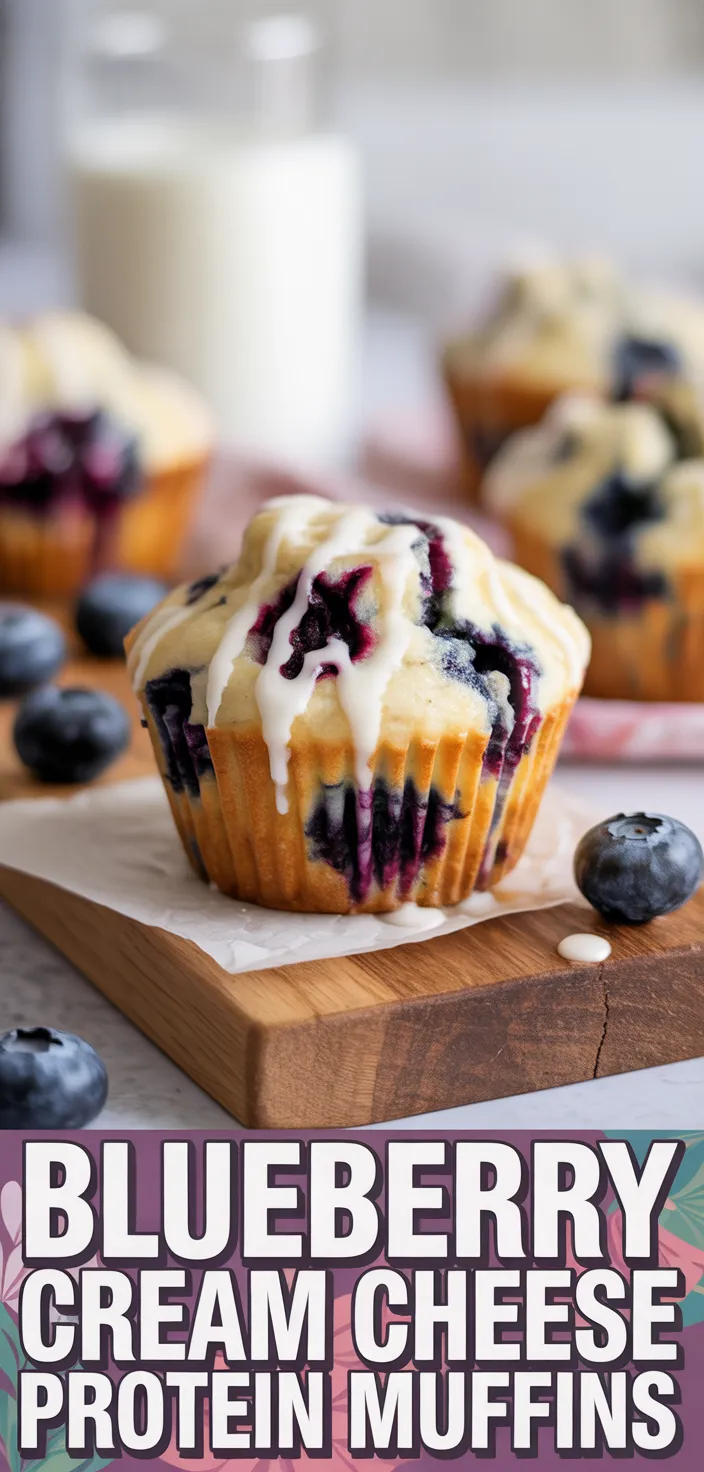 Blueberry Cream Cheese Protein Muffins Recipe