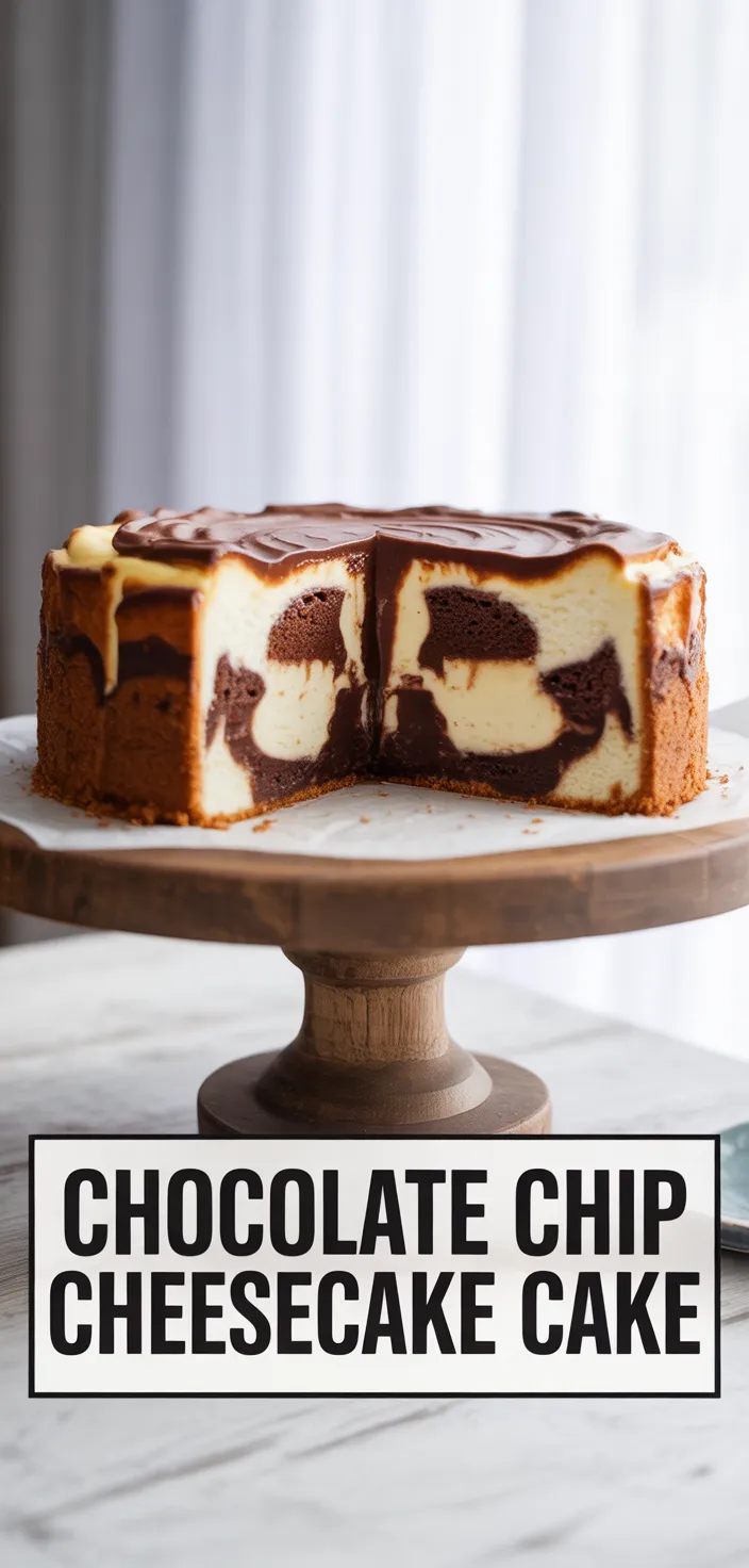 Chocolate Chip Cheesecake Cake Recipe