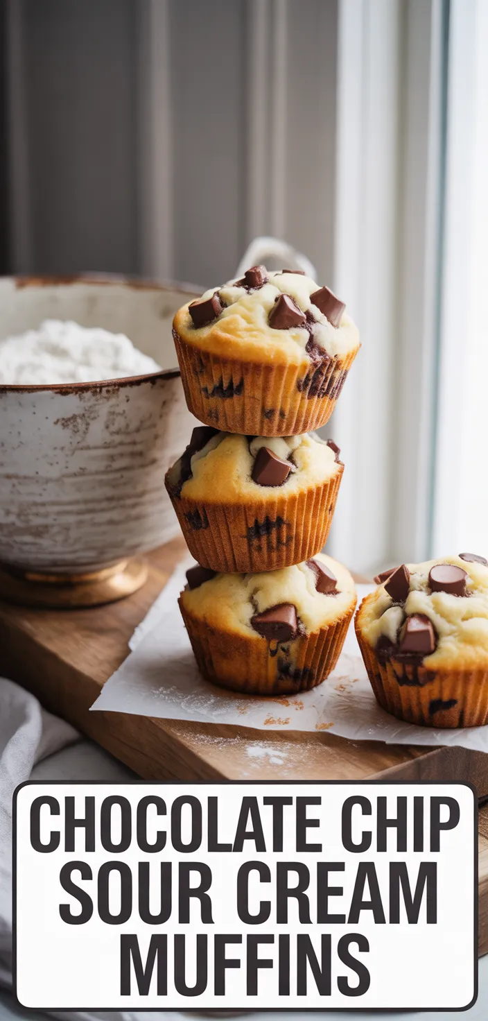 Chocolate Chip Sour Cream Muffins Recipe