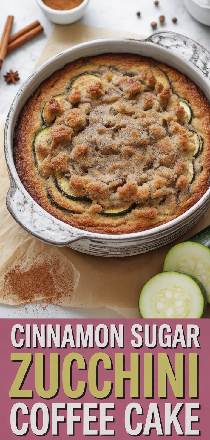 Cinnamon Sugar Zucchini Coffee Cake Recipe