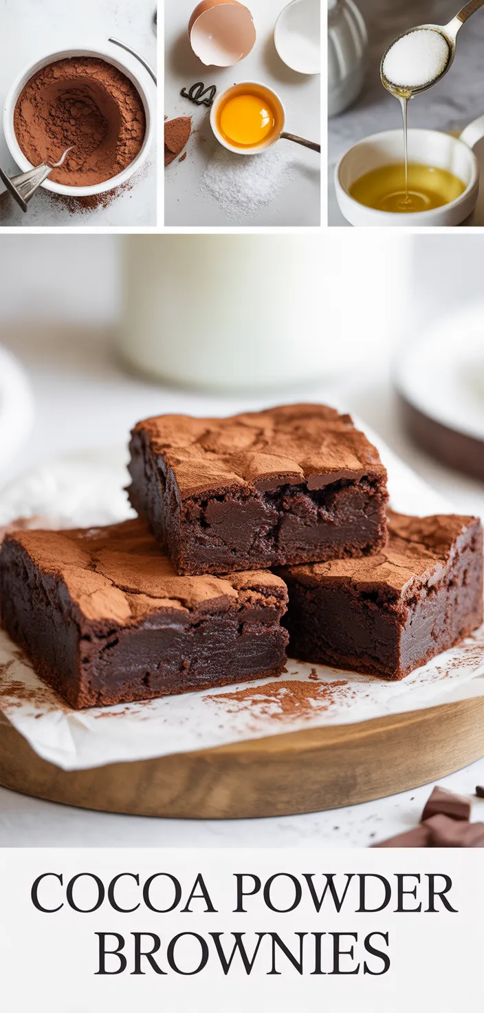 Cocoa Powder Brownies Recipe