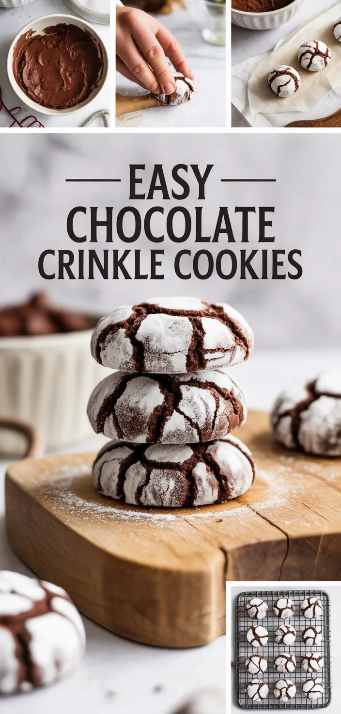 Easy Chocolate Crinkle Cookies Recipe