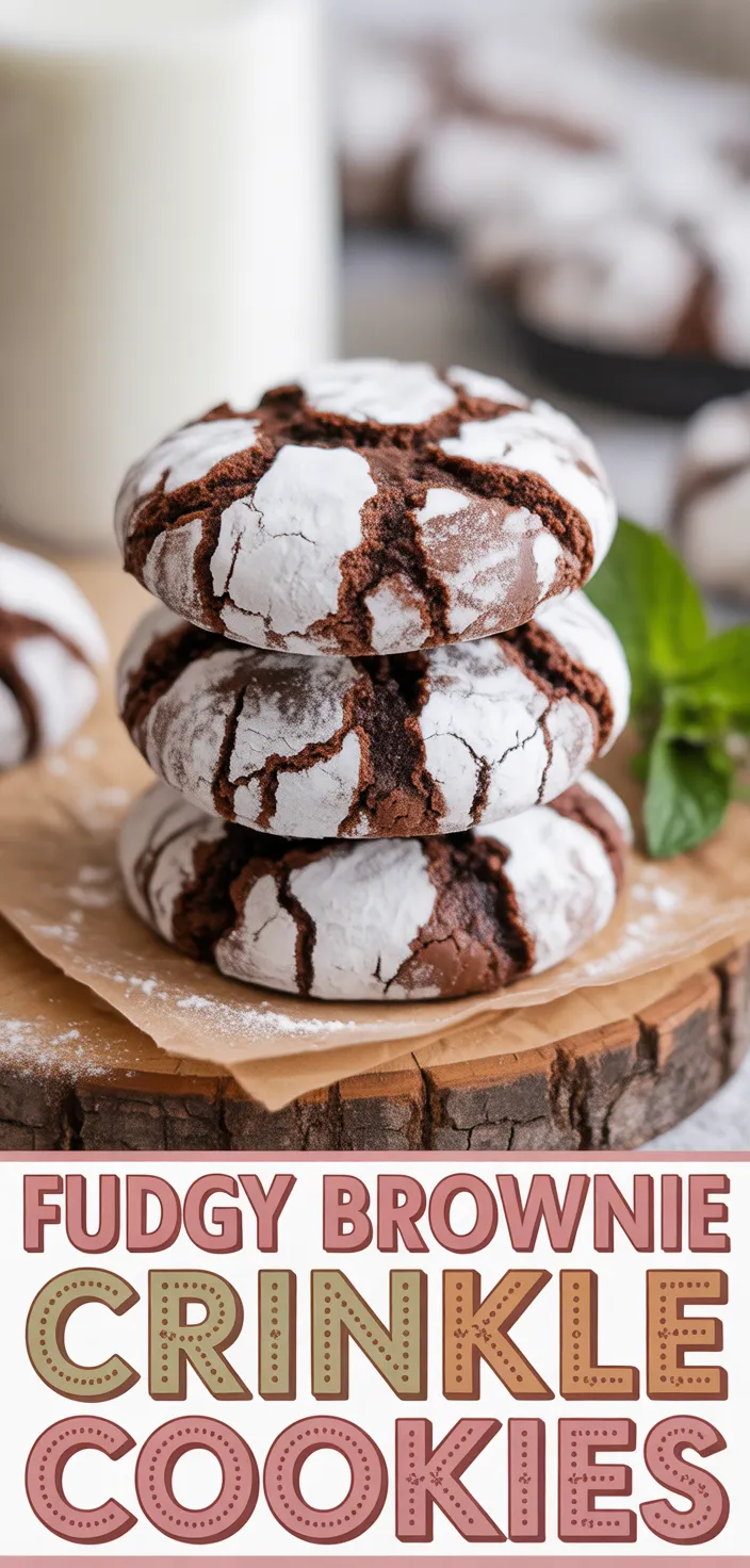 Fudgy Brownie Crinkle Cookies Recipe