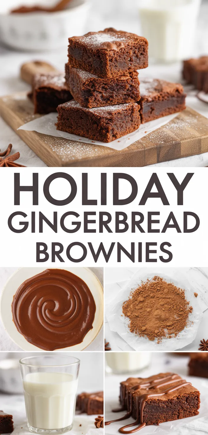 Gingerbread Brownies Are A Perfect Holiday Treat! Recipe