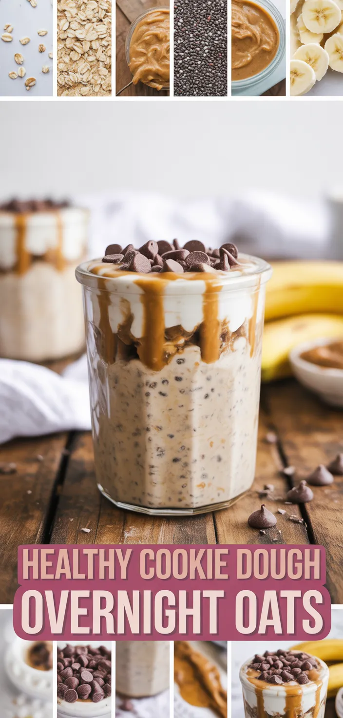 Healthy Cookie Dough Overnight Oats Recipe