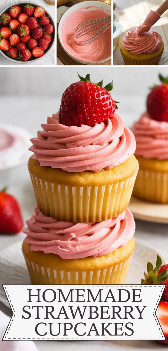 Homemade Strawberry Cupcakes Recipe