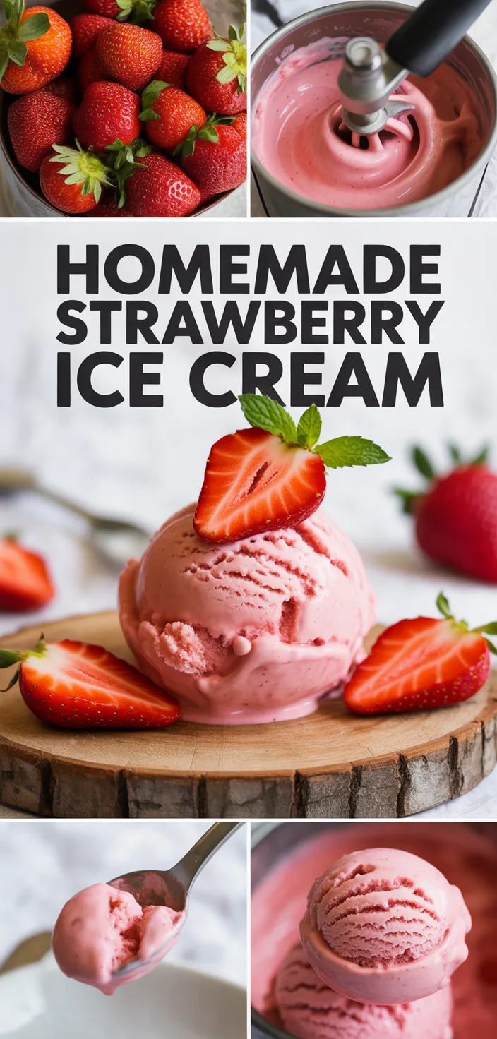 Homemade Strawberry Ice Cream Recipe