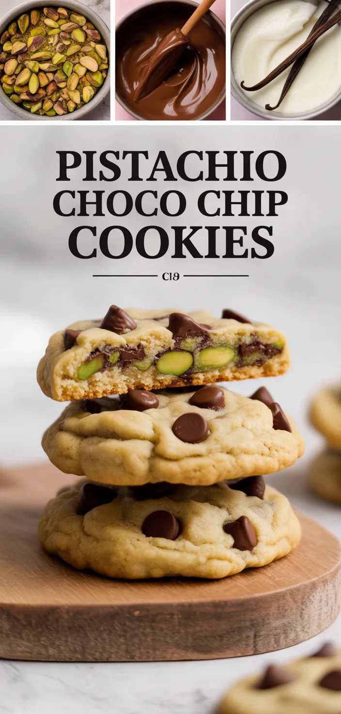 Pistachio Cream Chocolate Chip Cookies Recipe