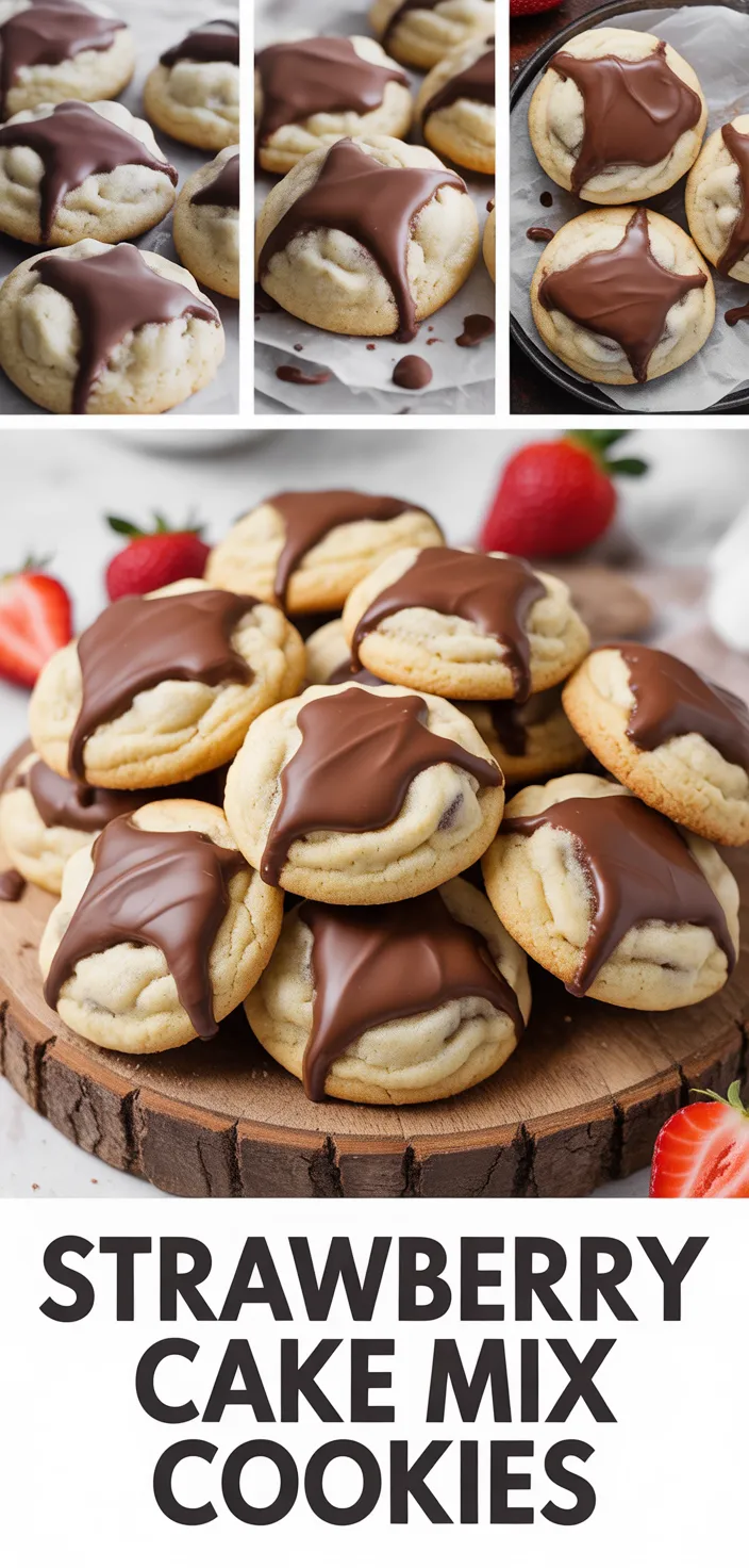 Strawberry Cake Mix Cookies Recipe