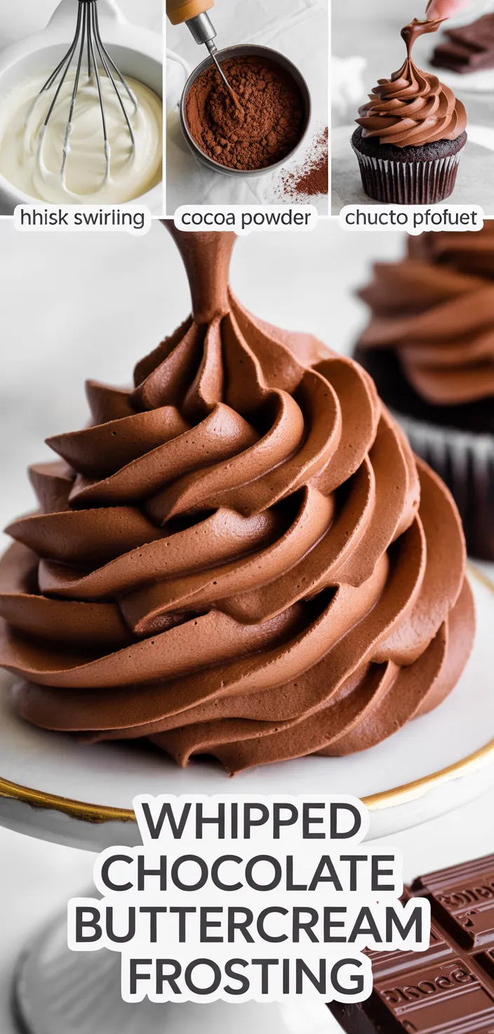 Whipped Chocolate Buttercream Frosting Recipe