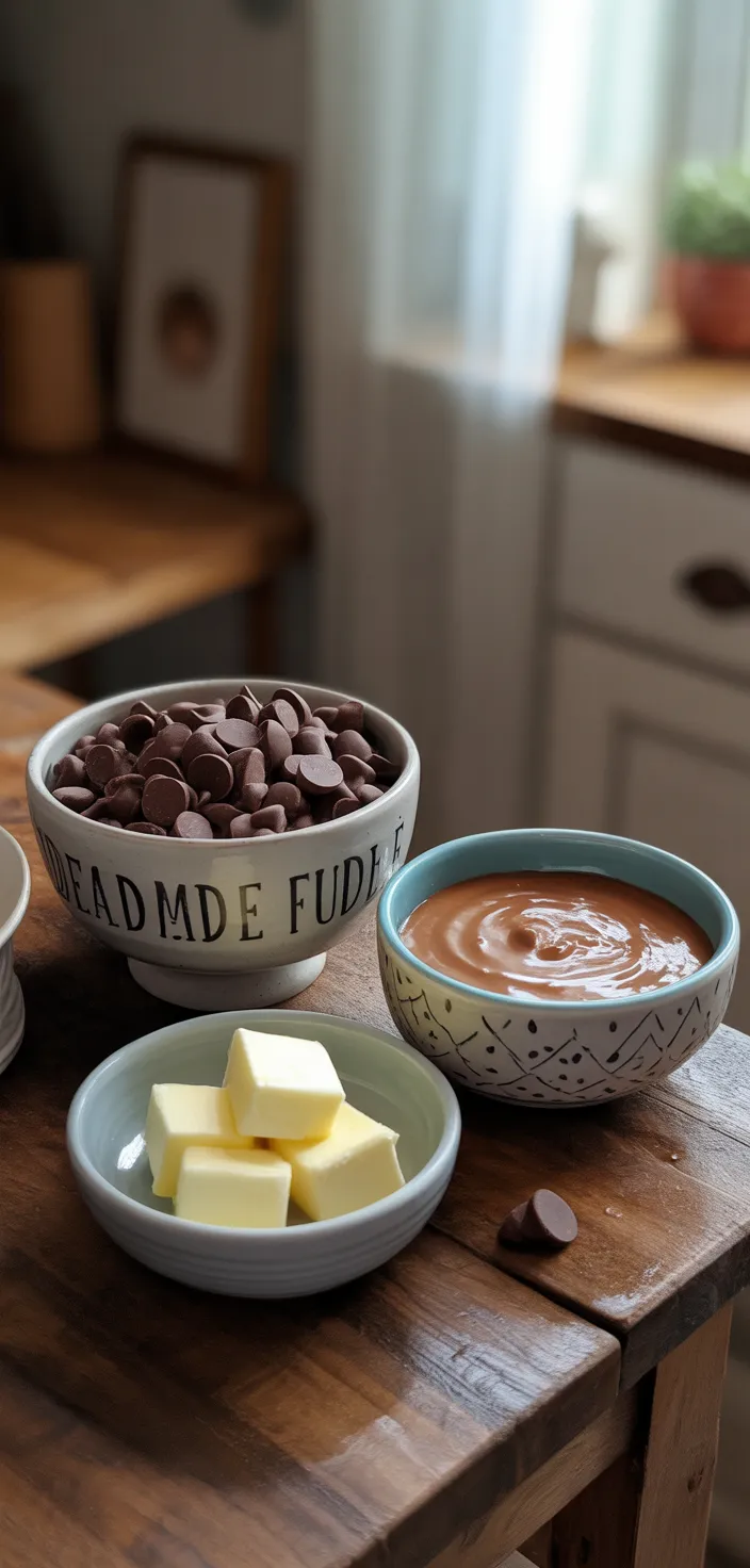Ingredients photo for Decadent Homemade Fudge Recipe
