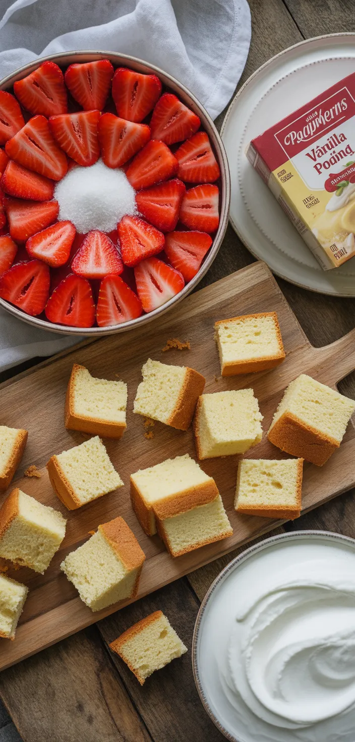Ingredients photo for Easy Strawberry Trifle With Pound Cake Recipe