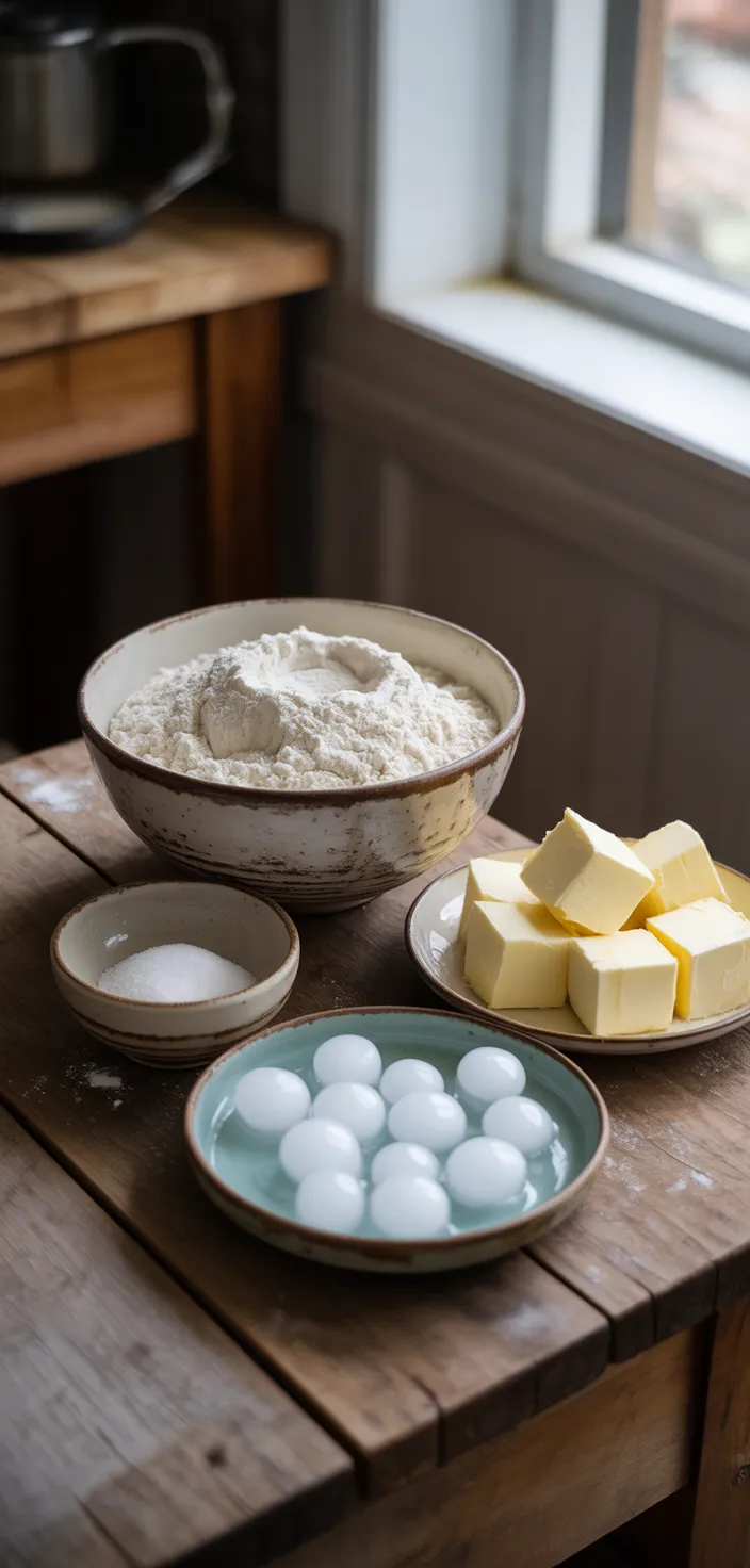 Ingredients photo for Flaky, Buttery Homemade Pie Crust Recipe