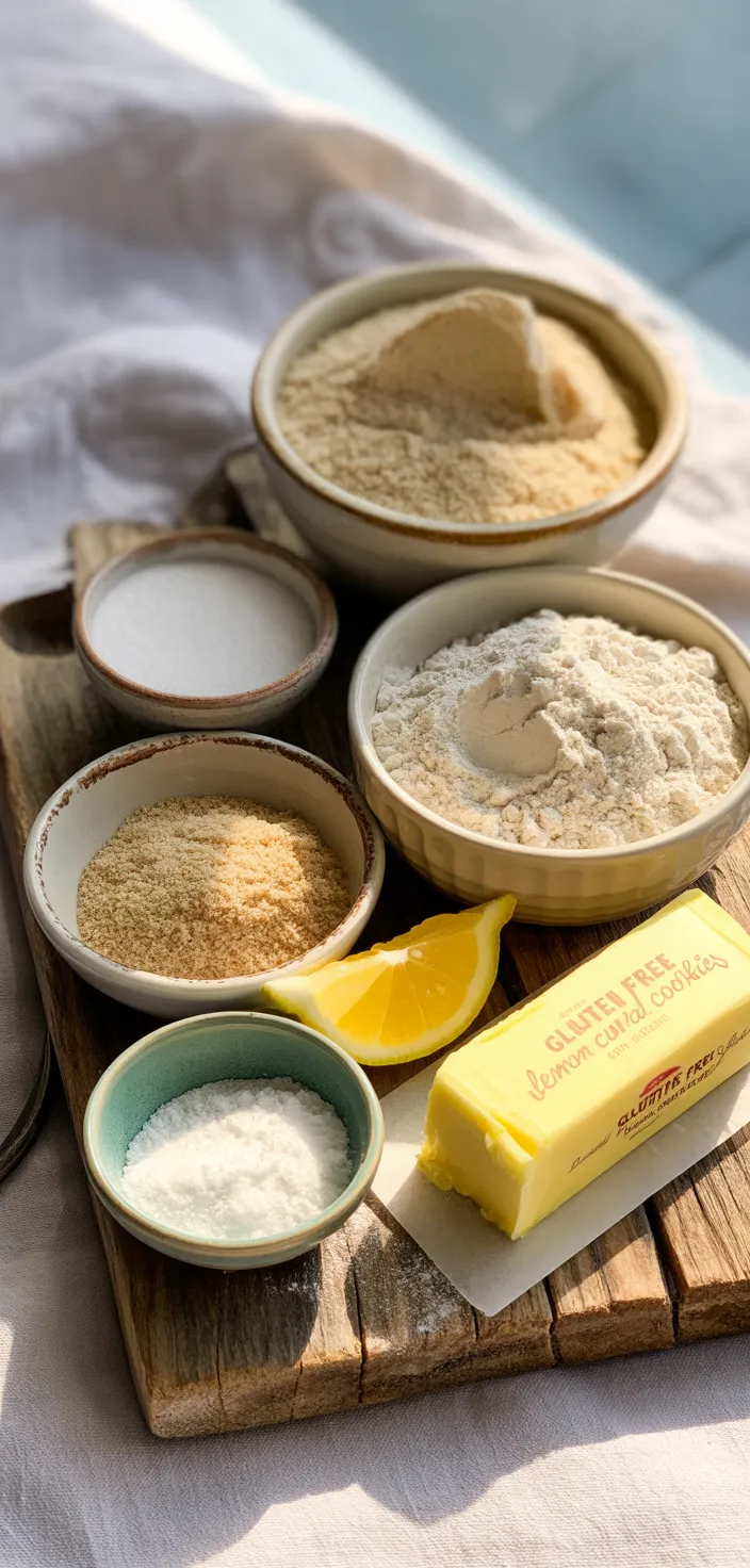 Ingredients photo for Gluten Free Lemon Curd Cookies Recipe
