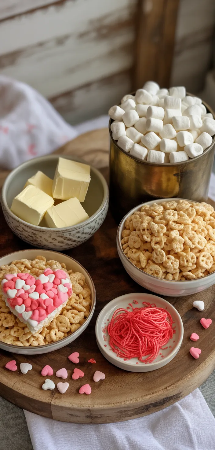 Ingredients photo for How To Make Rice Krispie Valentine Hearts Recipe