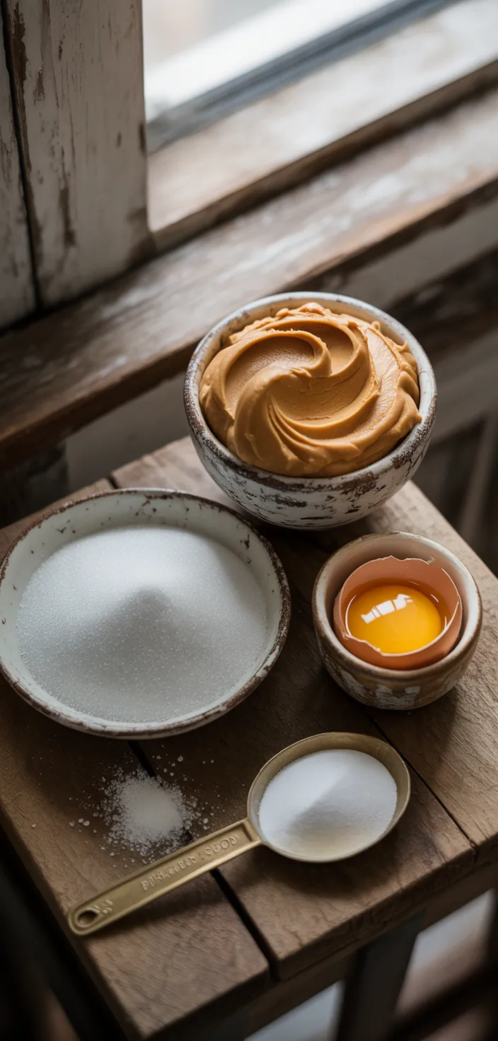 Ingredients photo for Perfect Peanut Butter Cookies Recipe