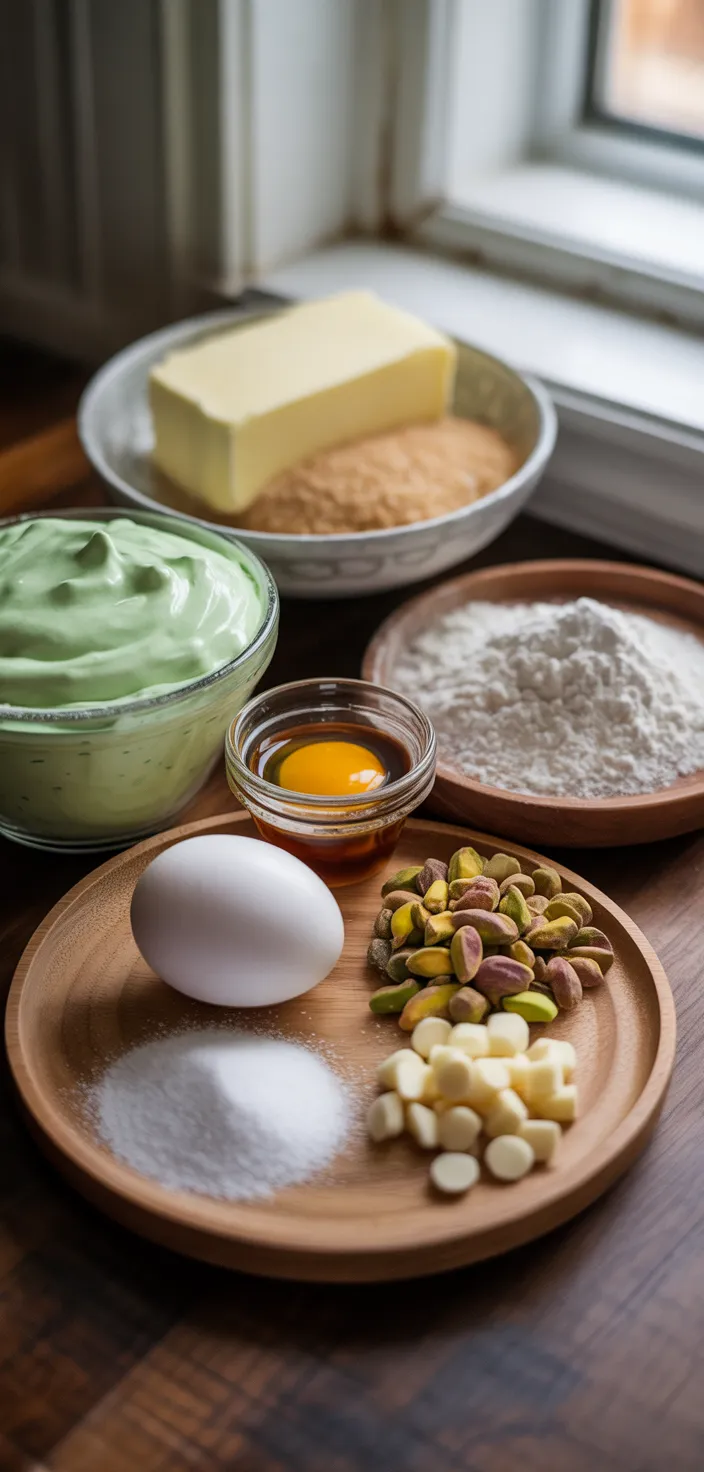 Ingredients photo for Pistachio Pudding Cookies Recipe