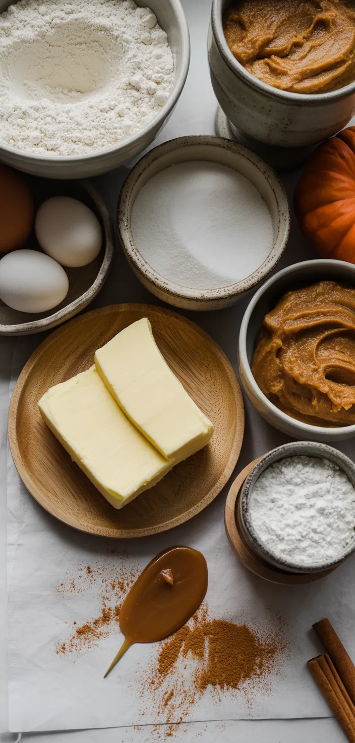 Ingredients photo for Pumpkin Cake With Caramel Cream Cheese Frosting Recipe