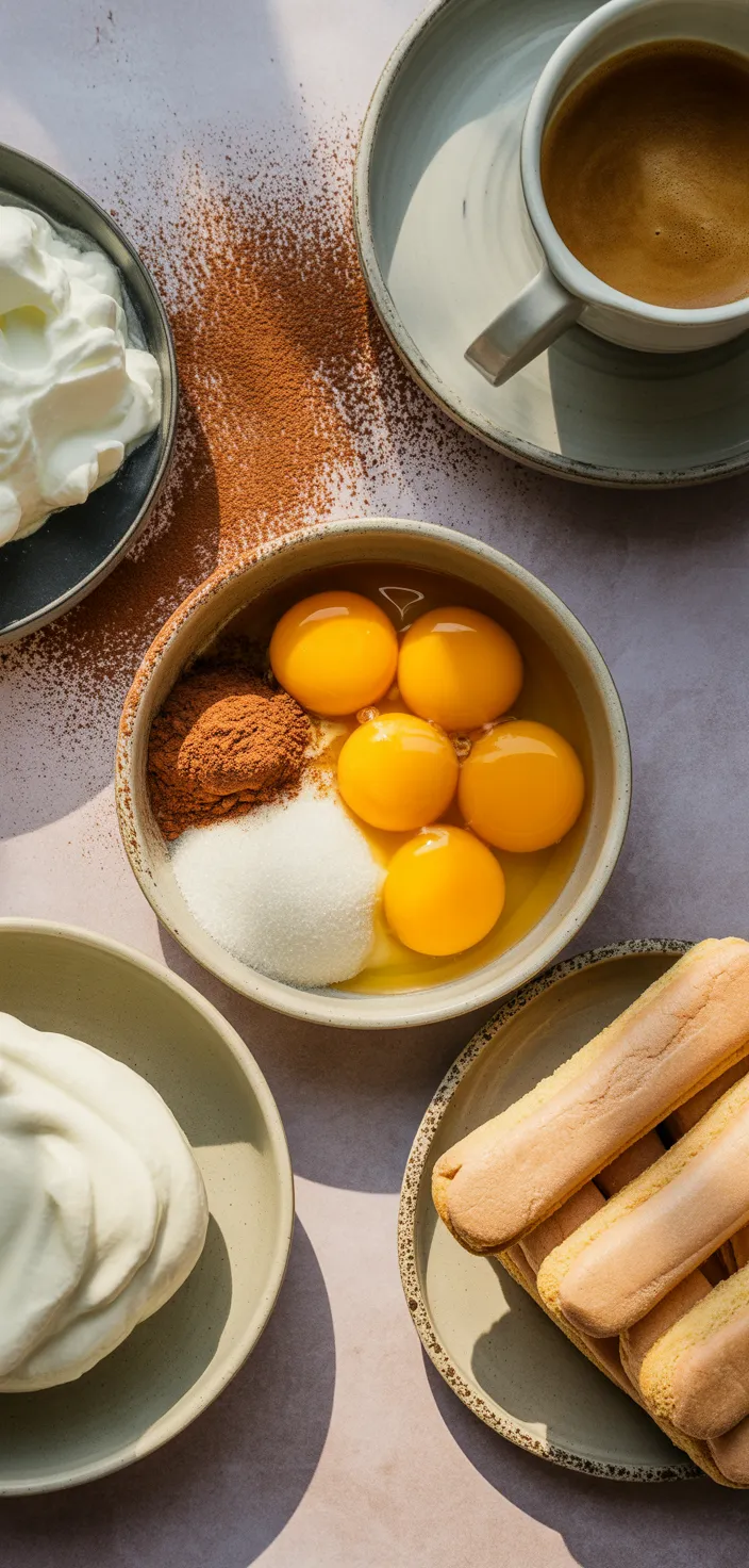Ingredients photo for Traditional Italian Tiramisu Recipe