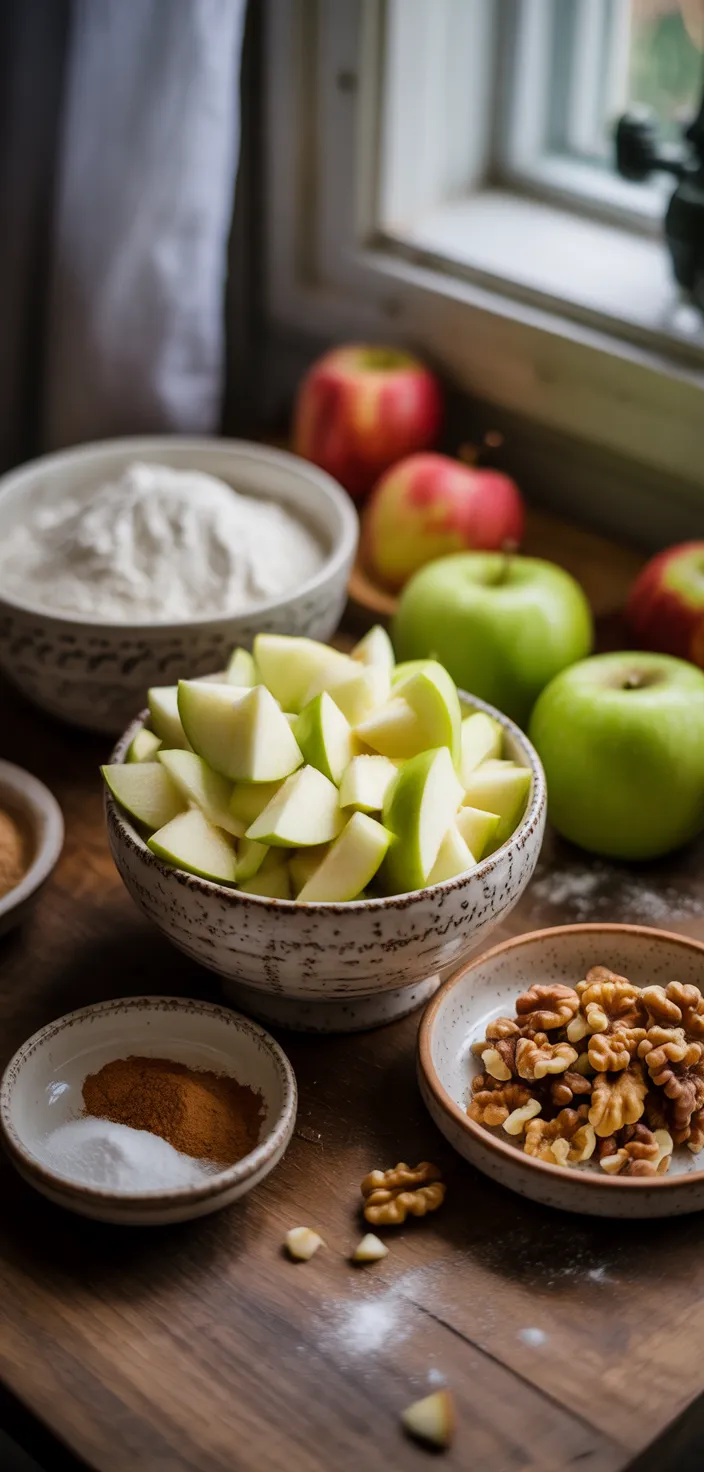 Ingredients photo for Apple Muffins With Crumb Topping Recipe