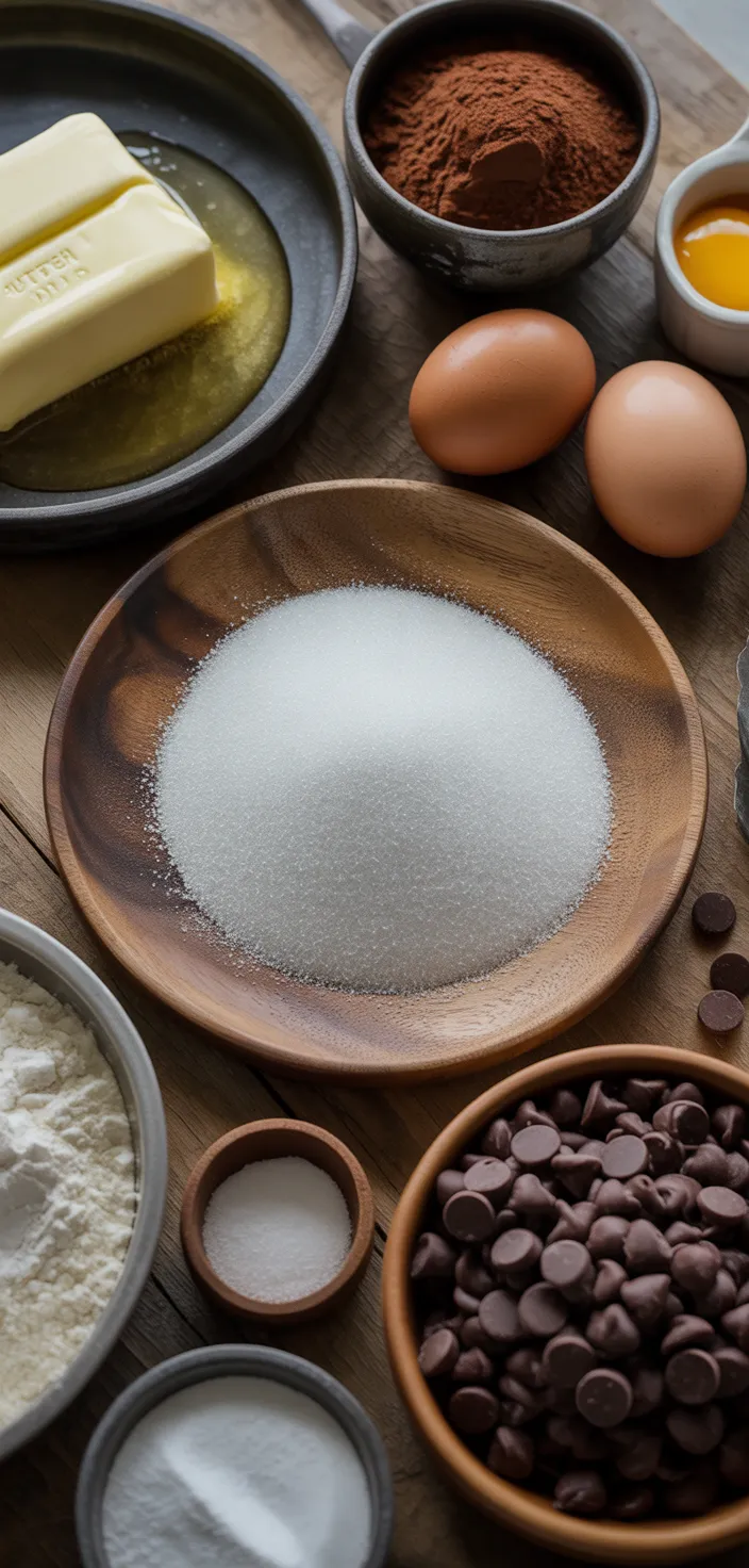 Ingredients photo for Best Fudgy Chocolate Brownie Cookies Recipe