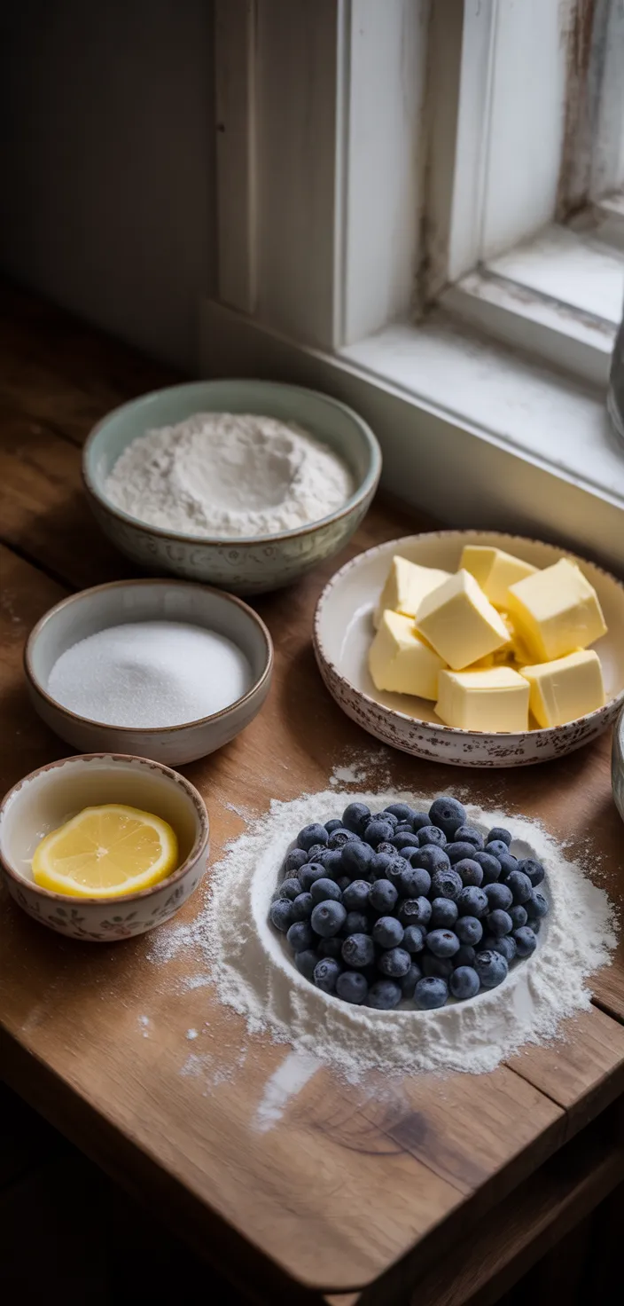 Ingredients photo for Blueberry Pie Recipe