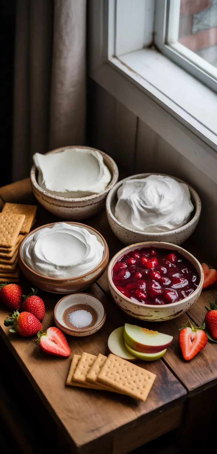 Ingredients photo for Cherry Cheesecake Dip Recipe