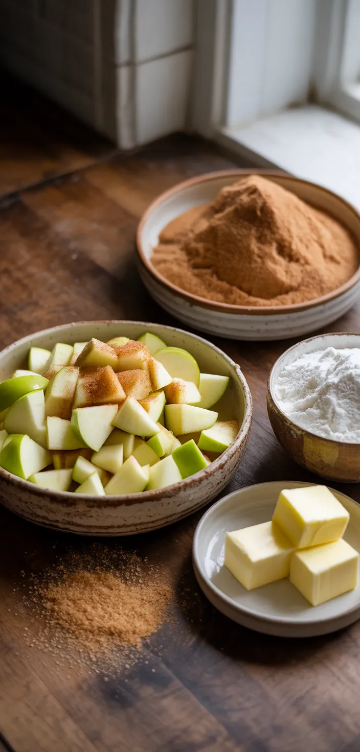 Ingredients photo for Cinnamon Apple Crumb Cake Recipe