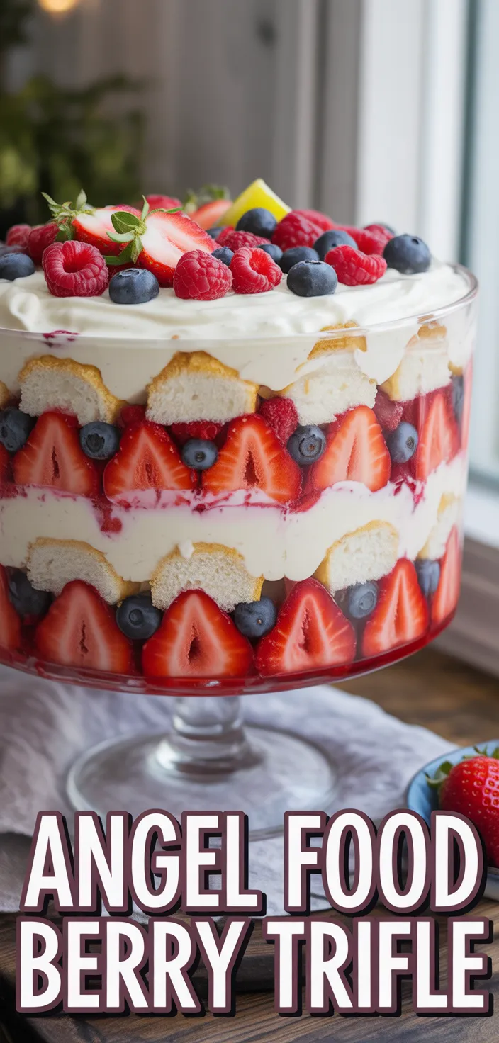 Angel Food Berry Trifle Recipe (Video)