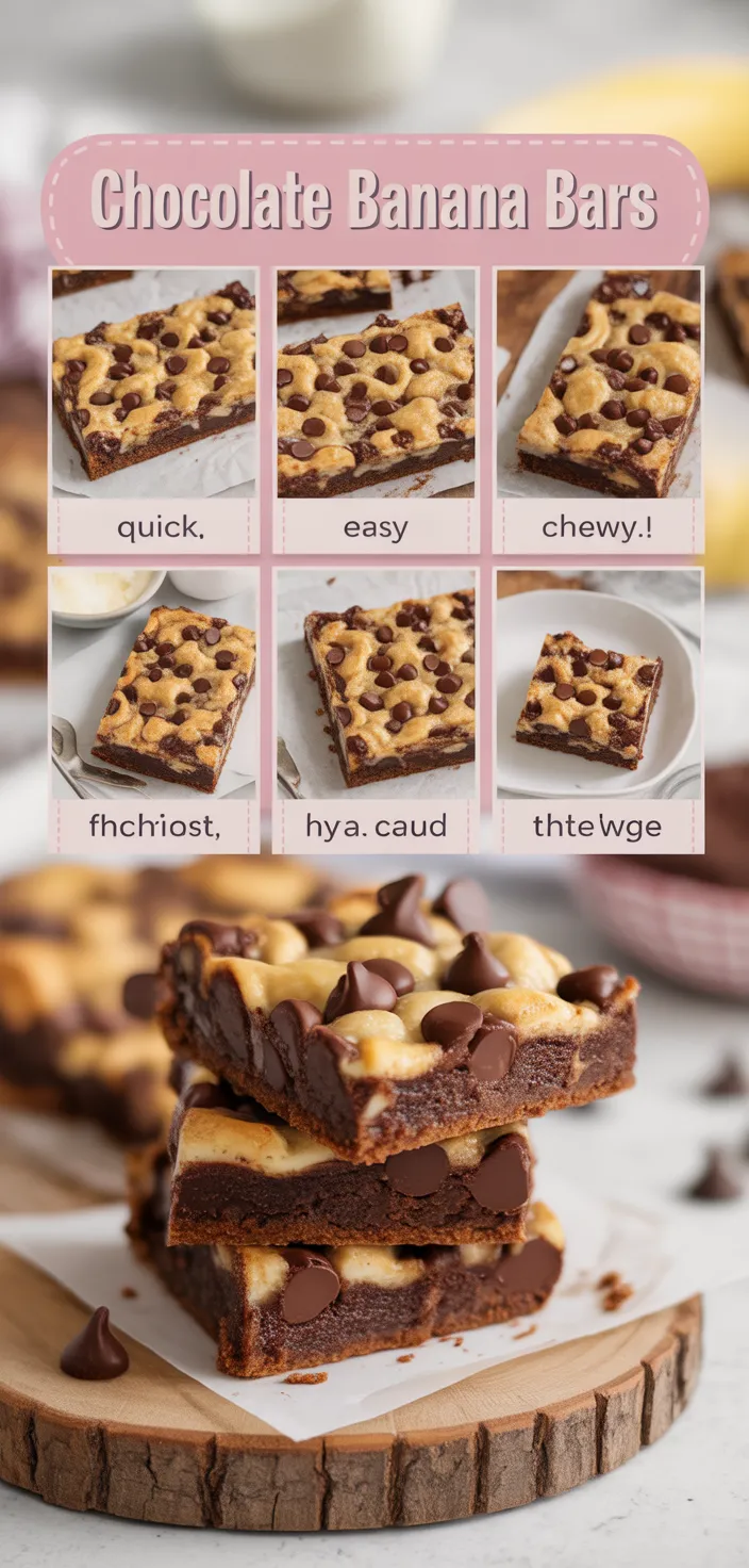 Chocolate Chip Banana Bars (Quick, Easy And Chewy) Recipe