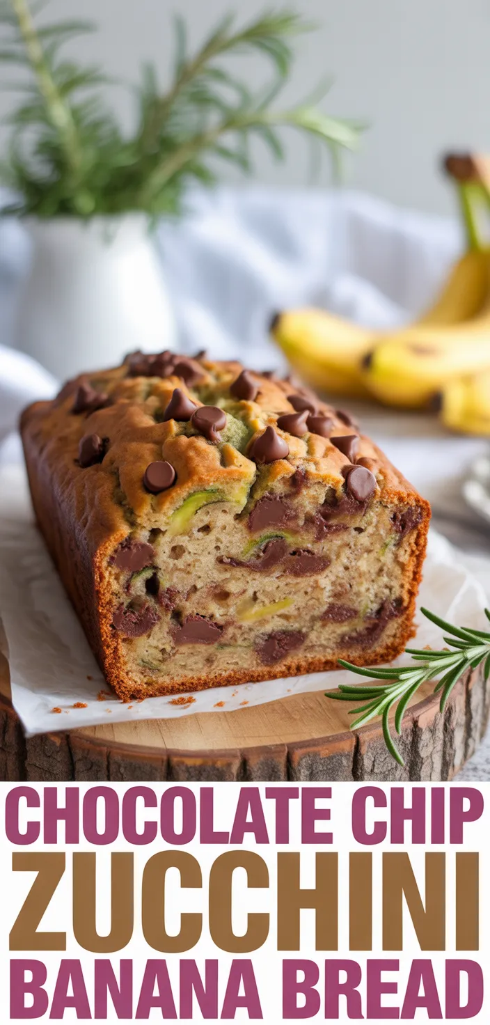 Chocolate Chip Zucchini Banana Bread Recipe