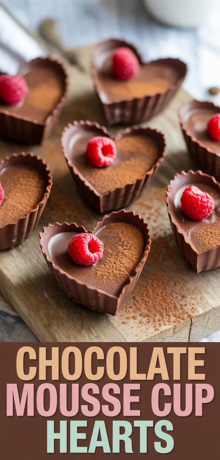 Chocolate Mousse Cup Hearts Recipe
