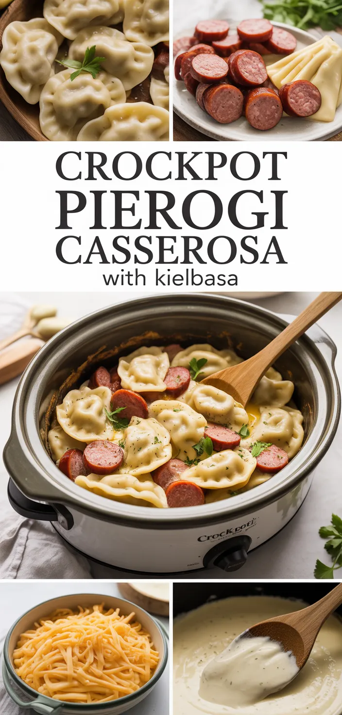Crockpot Pierogi Casserole With Kielbasa Recipe