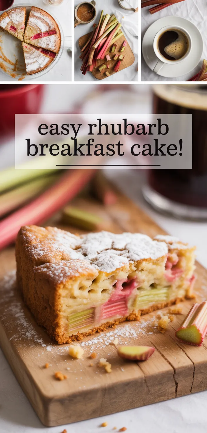 Easy Rhubarb Breakfast Cake! Recipe