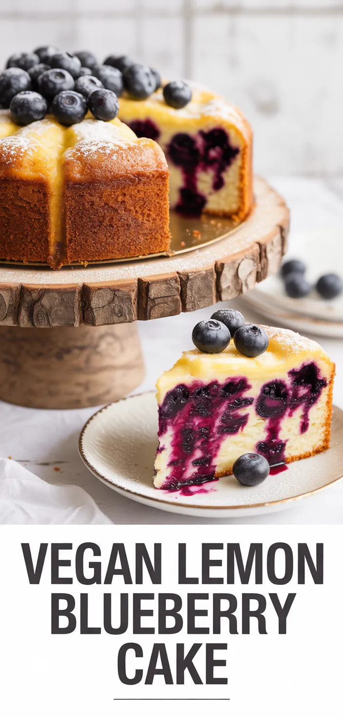 Easy Vegan Lemon Blueberry Cake Recipe