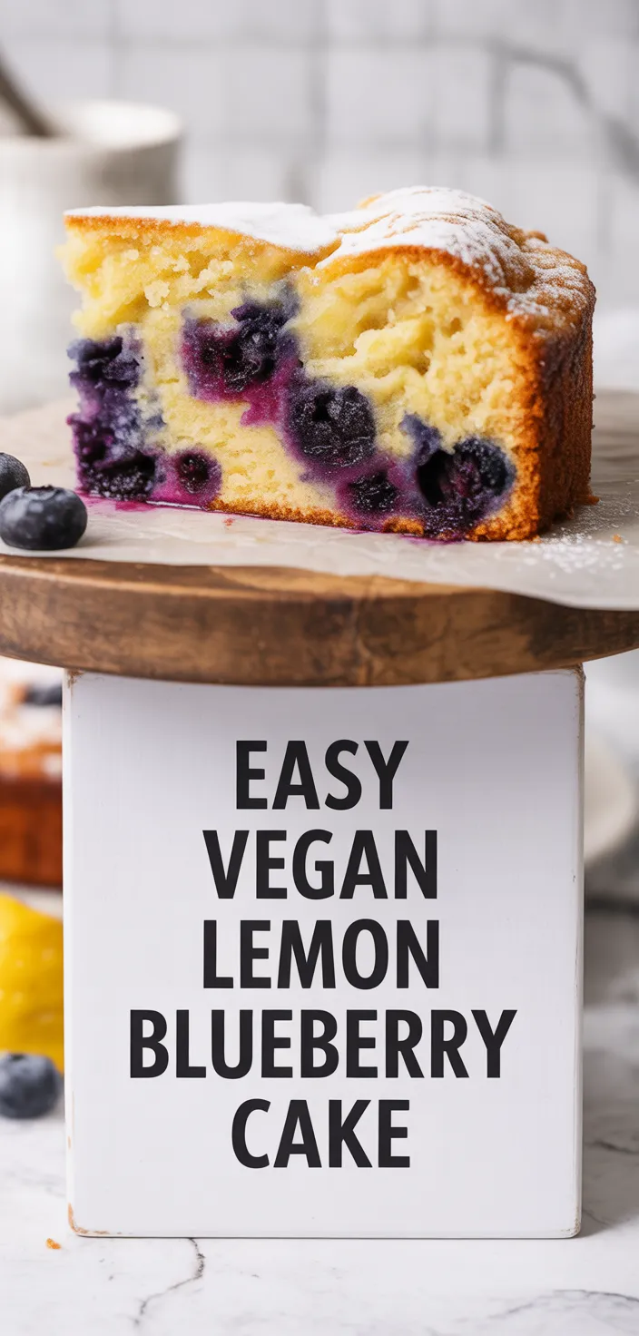 Easy Vegan Lemon Blueberry Cake Recipe