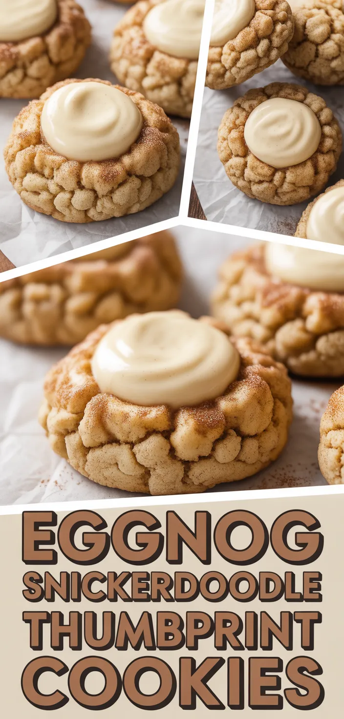 Eggnog Snickerdoodle Thumbprint Cookies Recipe