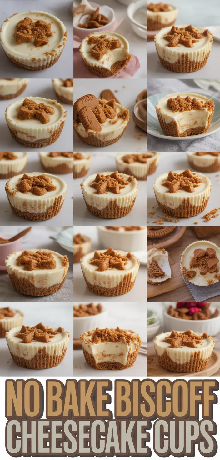 No Bake Biscoff Cheesecake Cups Recipe