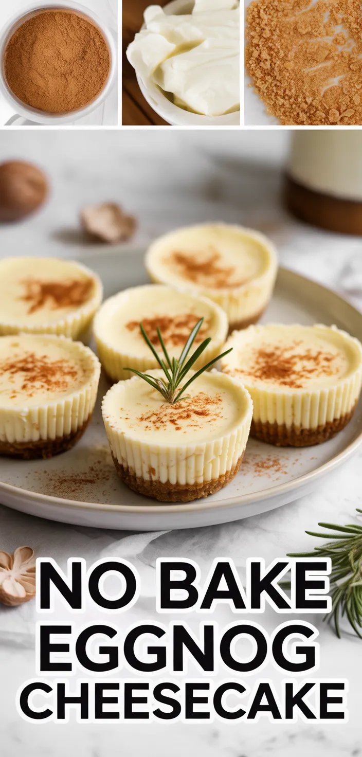 No Bake Mini Eggnog Cheesecake Cups Recipe