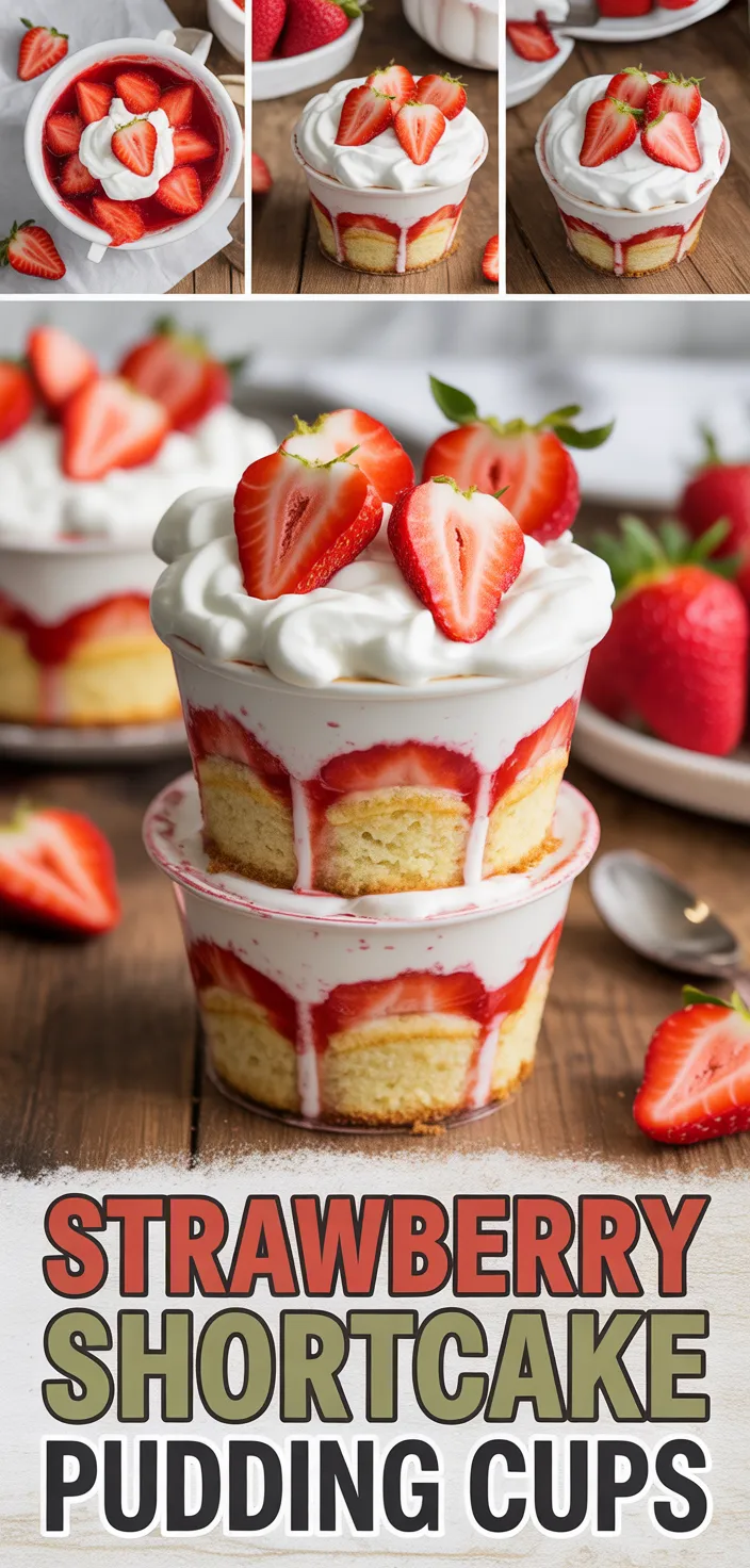 Strawberry Shortcake Pudding Cups Recipe