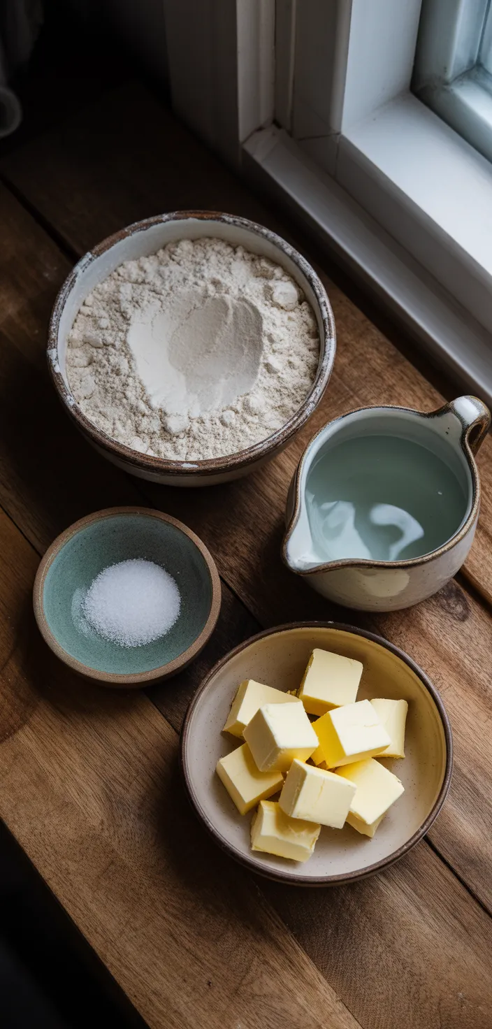 Ingredients photo for Cooking With Manuela: How To Make The Perfectly Flaky And Buttery Homemade Pie Crust Recipe