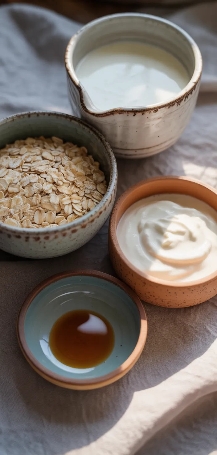 Ingredients photo for Easy Overnight Oats Recipe