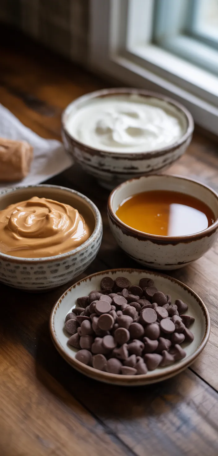 Ingredients photo for Frozen Greek Yogurt Peanut Butter Bites Recipe