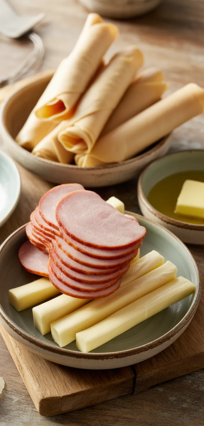 Ingredients photo for Ham And Cheese Sticks Recipe