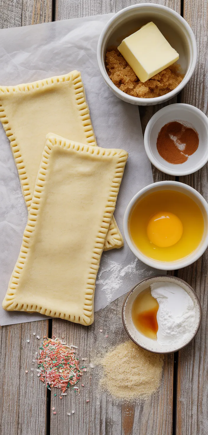 Ingredients photo for Homemade Pop Tarts Using Pie Crust Recipe