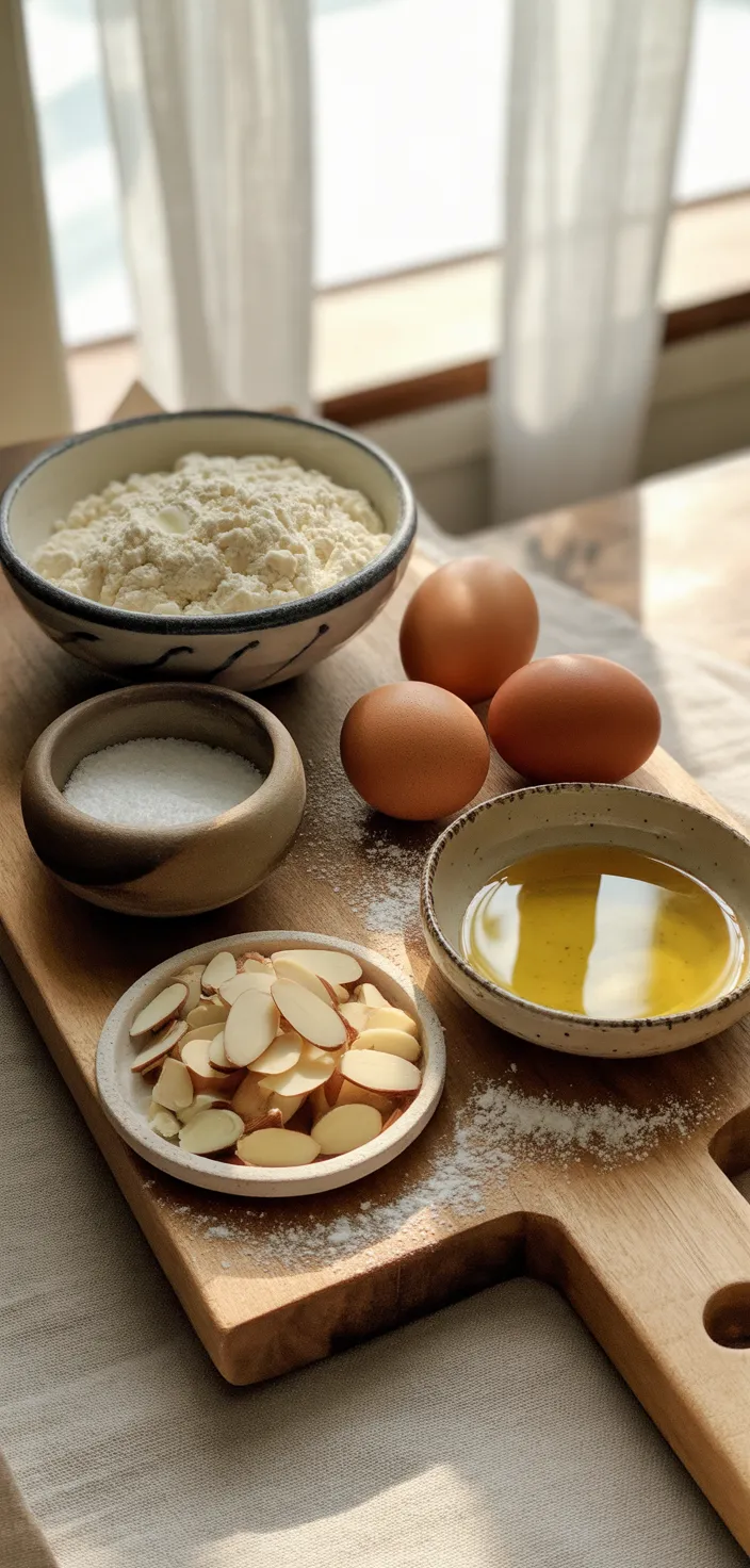 Ingredients photo for Ina Garten Almond Cake Recipe