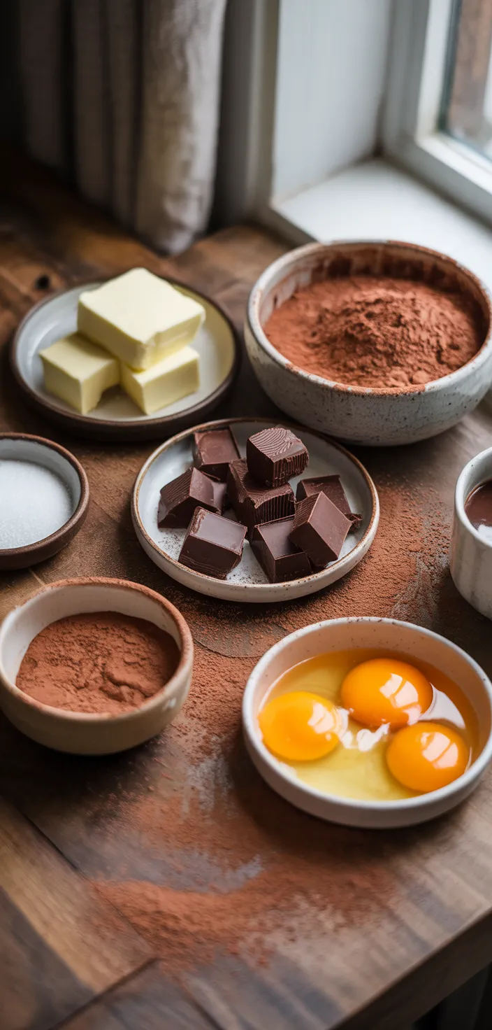 Ingredients photo for Instant Pot Molten Chocolate Lava Cakes Recipe