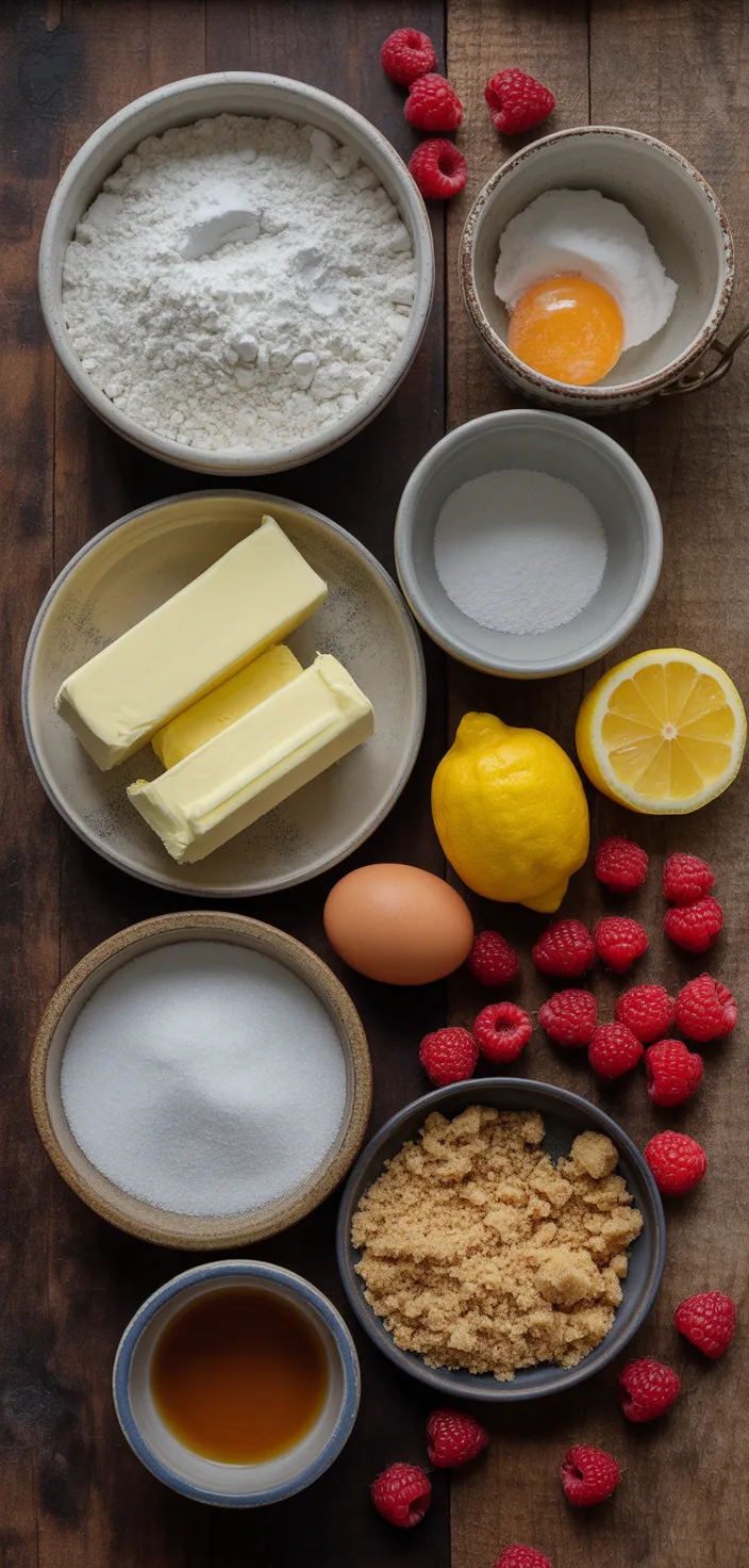 Ingredients photo for Lemon Raspberry Cookies Recipe