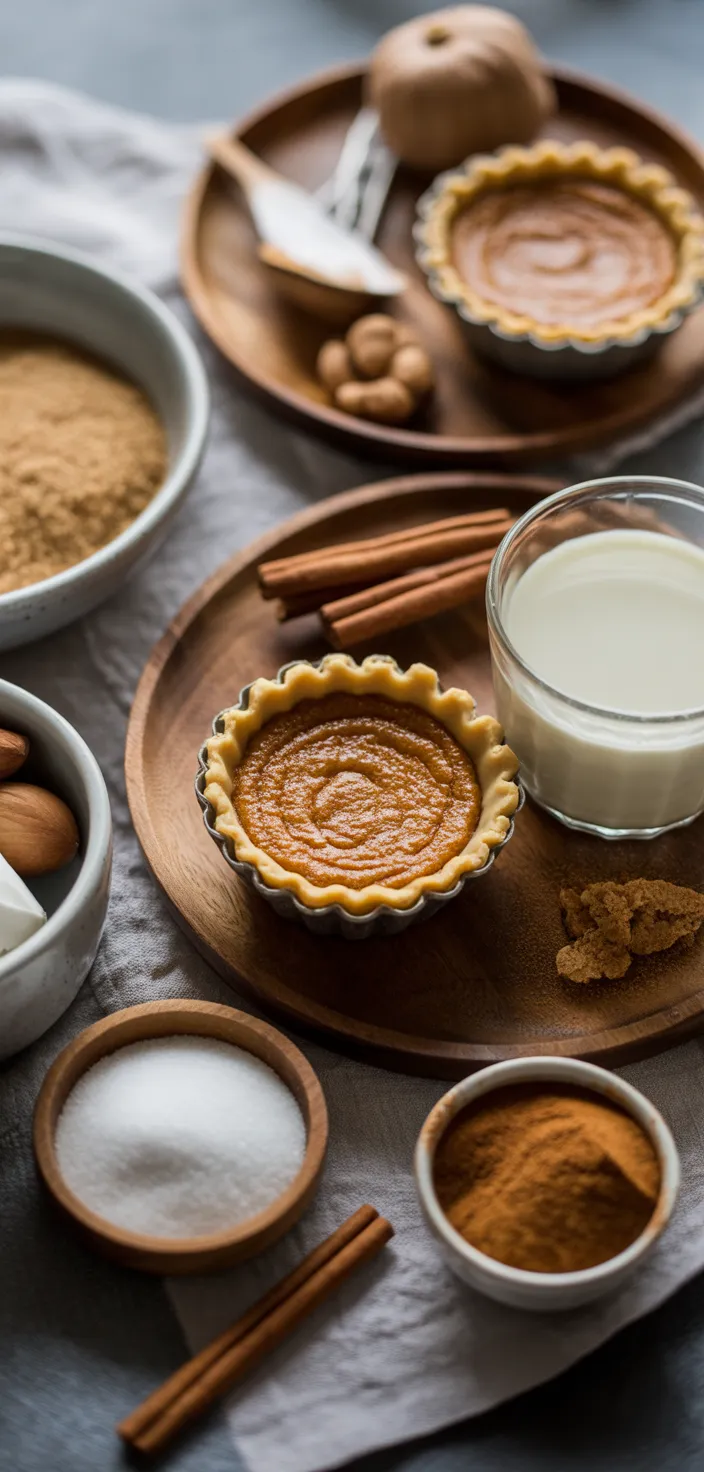 Ingredients photo for Mini Paleo Pumpkin Pies With Gingerbread Cookie Crust Recipe