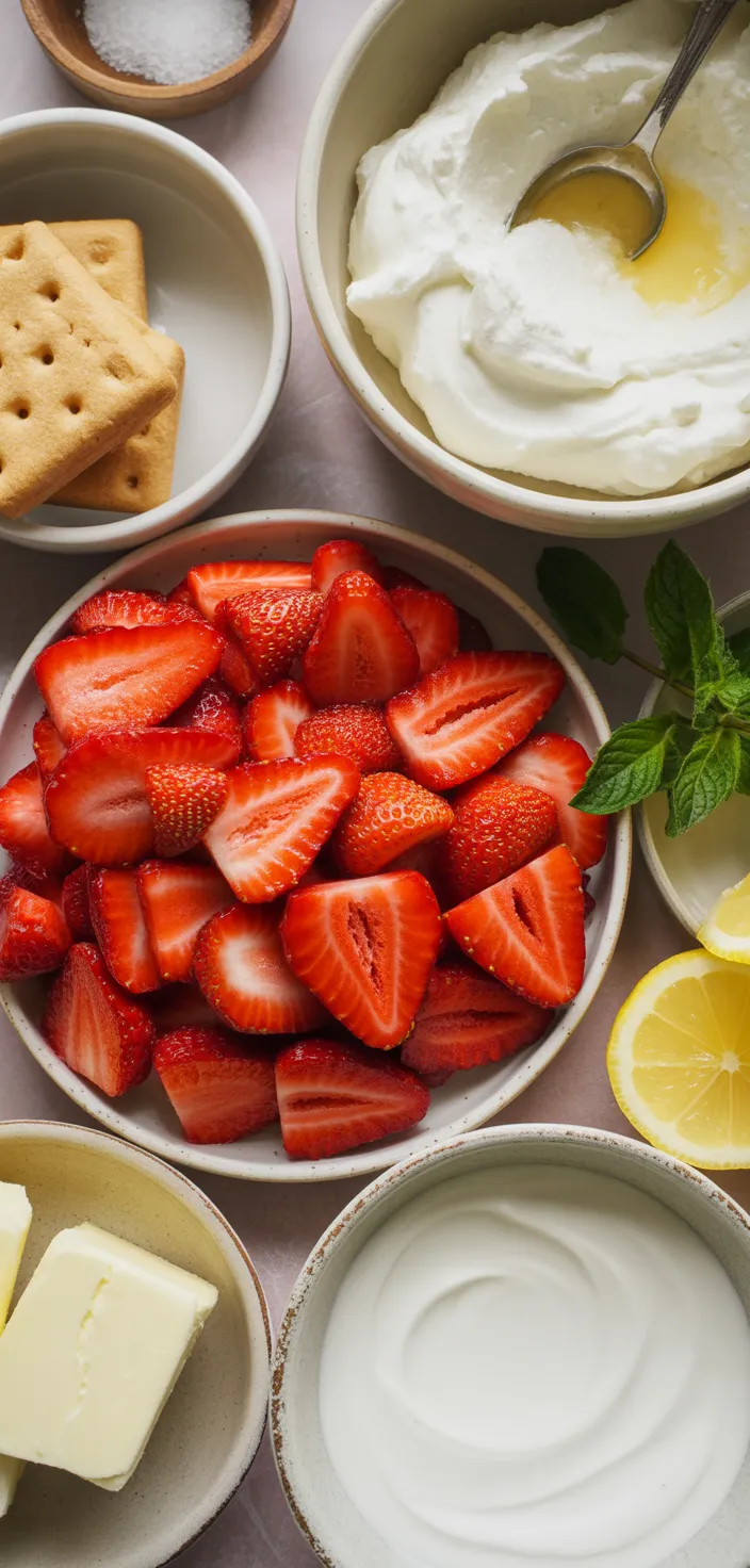Ingredients photo for Mini Strawberry Shortcake Cups Recipe